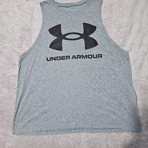 Under Armour Women's Gray Tank Top Good Pre-Owned Condition Size Large